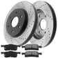 Buick Enclave Chevy Traverse Rear Drilled Slotted Brake Rotors and Pads