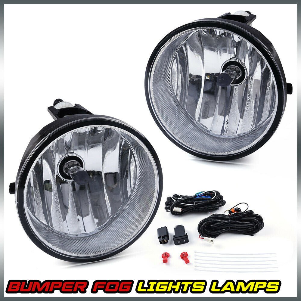 Bumper Fog Lights Driving Lamps + Bulbs Complete Kit For