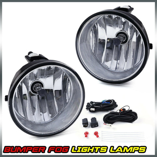 Bumper Fog Lights Driving Lamps + Bulbs Complete Kit For