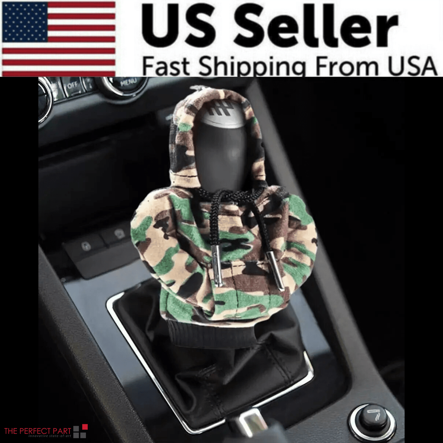 Car Gear Shift Cover Mini Hoodie Gear Shift Cover for Car Shifter Interior Trim