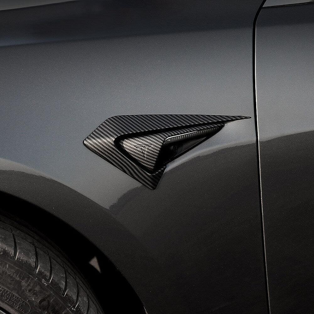 Carbon Fiber Coated Camera Frame Decoration For 2017 - 2023 Model 3