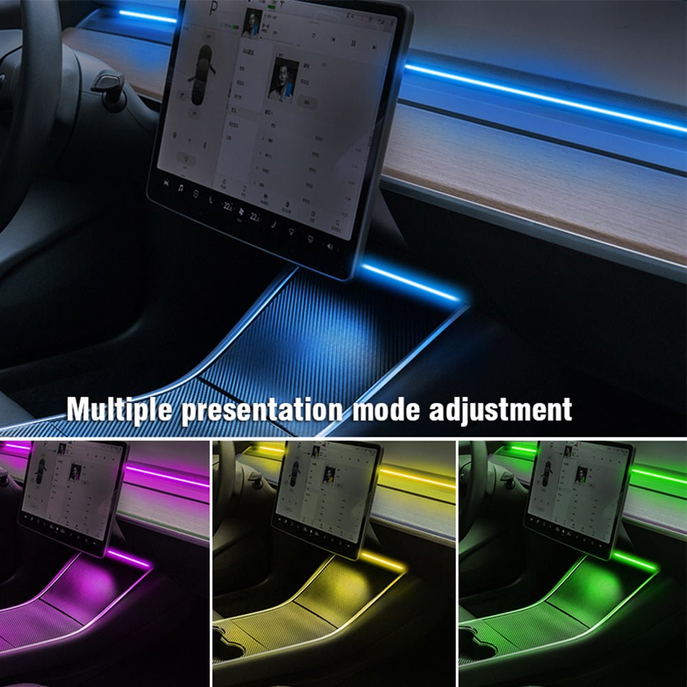 Center Console + Dashboard Ambient Light for 2021 - 2023 Tesla Model 3/Y Interior Light | Tlyard
