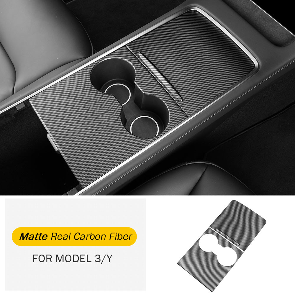 Center Console Real Carbon Fiber For 2017 - 2024 Tesla Model 3/ Y