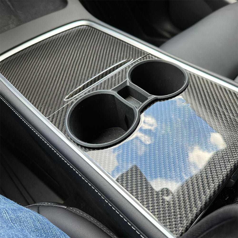 Center Console Real Carbon Fiber For 2017 - 2024 Tesla Model 3/ Y