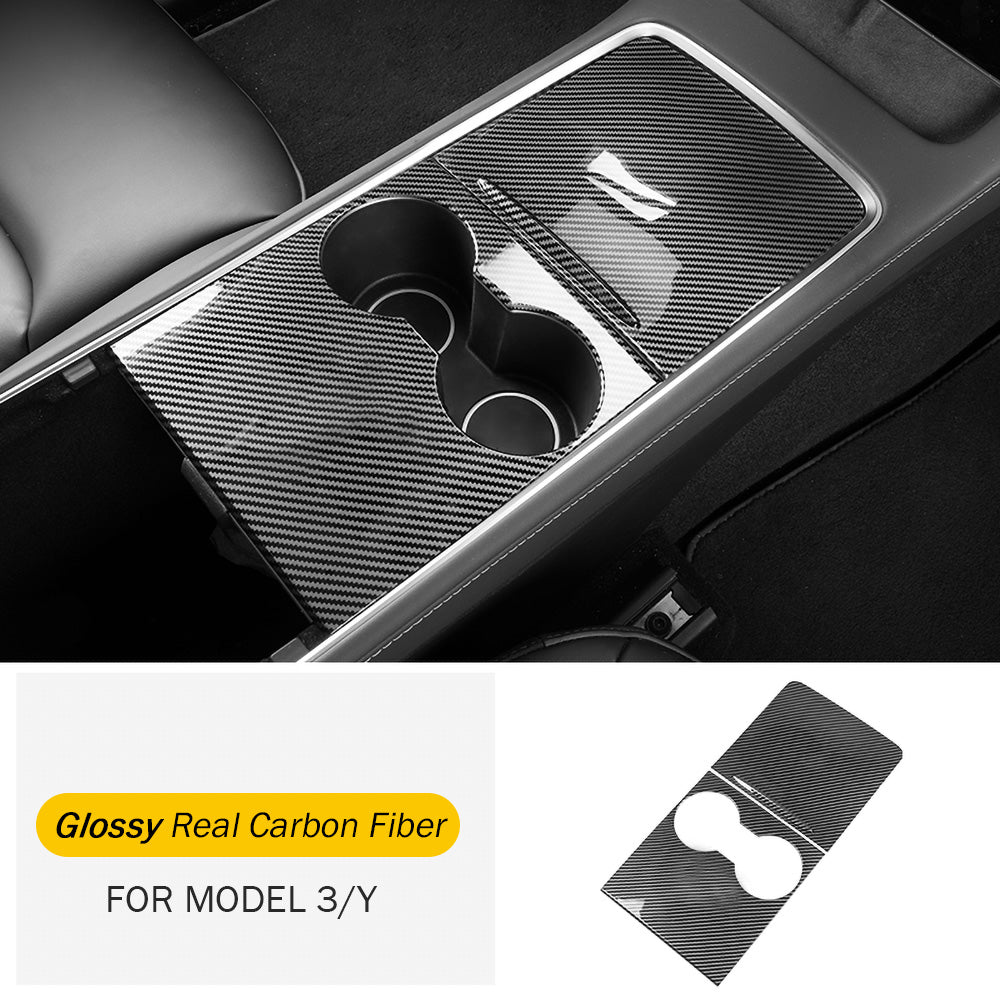 Center Console Real Carbon Fiber For 2017 - 2024 Tesla Model 3/ Y