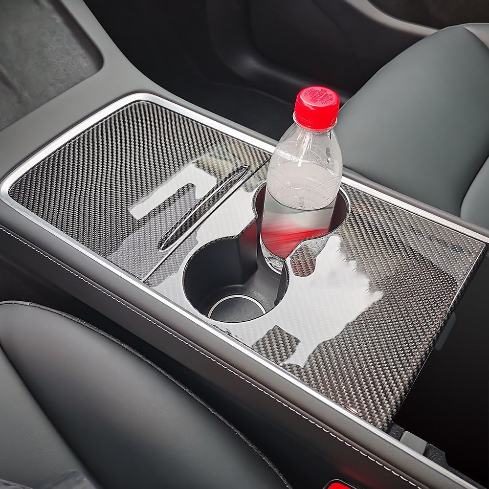 Center Console Real Carbon Fiber For 2017 - 2024 Tesla Model 3/ Y