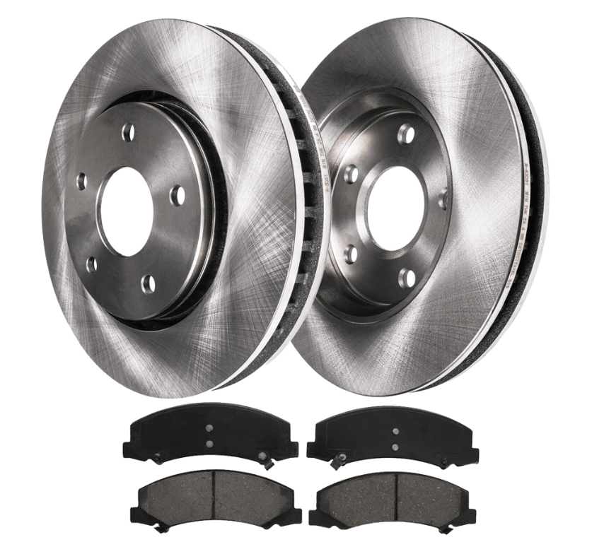 Chevrolet Impala 2006 - 2013 Front Drilled Slotted Brake Rotors & Pads Kit