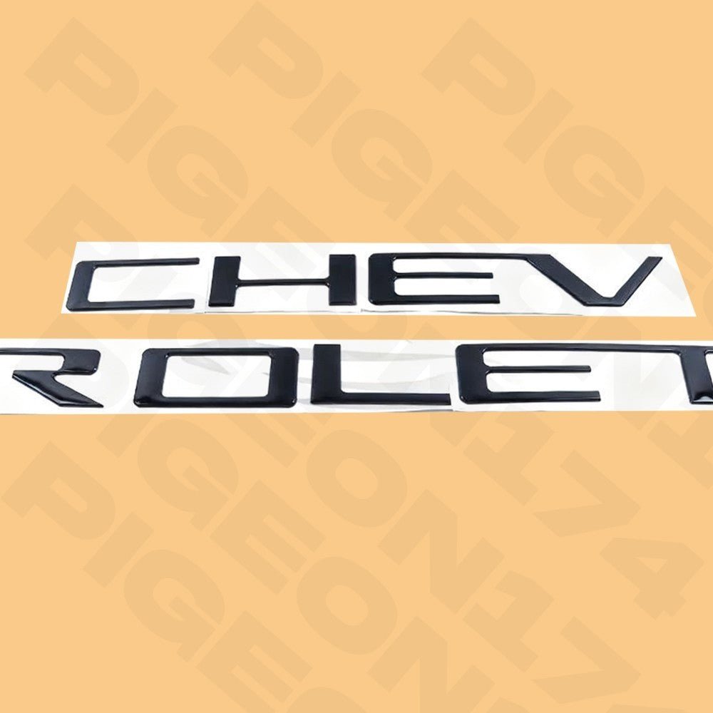 Chevy Silverado 1500 Tailgate Letters Black Emblem 2019 - 2025