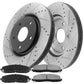 Chrysler Town & Countr 2012 - 2016 Front Brake Rotors and Brake Pads Kits