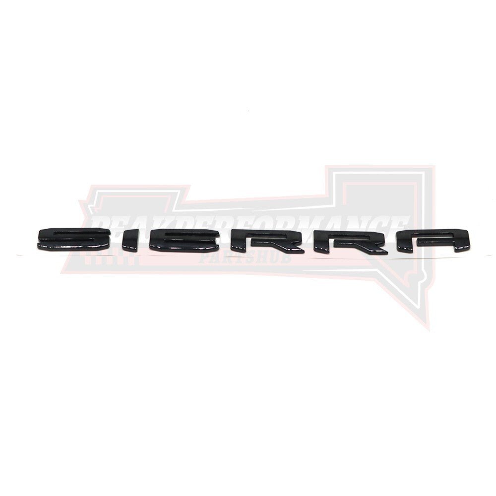 Denali Gloss Black Emblem Letters 4PCS Sierra Truck Upgrade