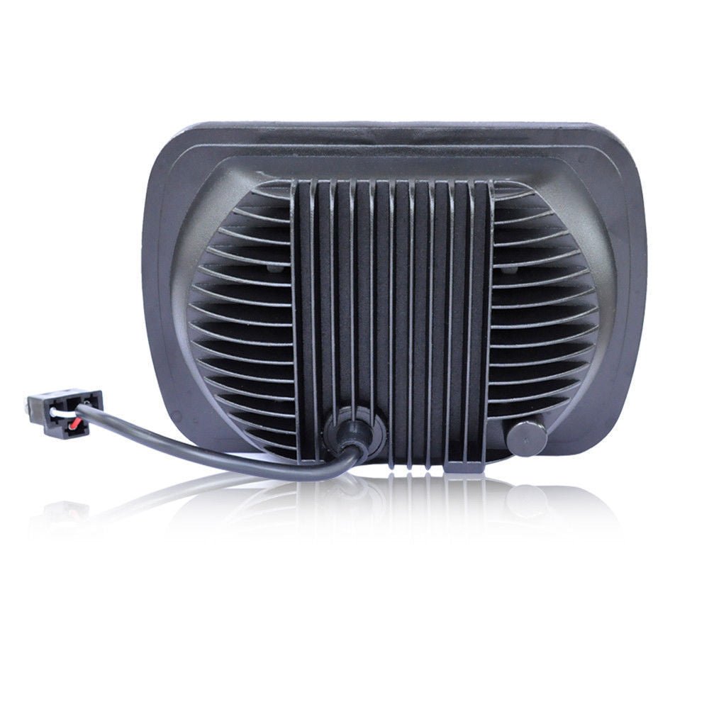 DUAL 7x6 5X7 LED HEADLIGHT LIGHT BULB CRYSTAL SEALED BEAM