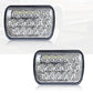 DUAL 7x6 5X7 LED HEADLIGHT LIGHT BULB CRYSTAL SEALED BEAM