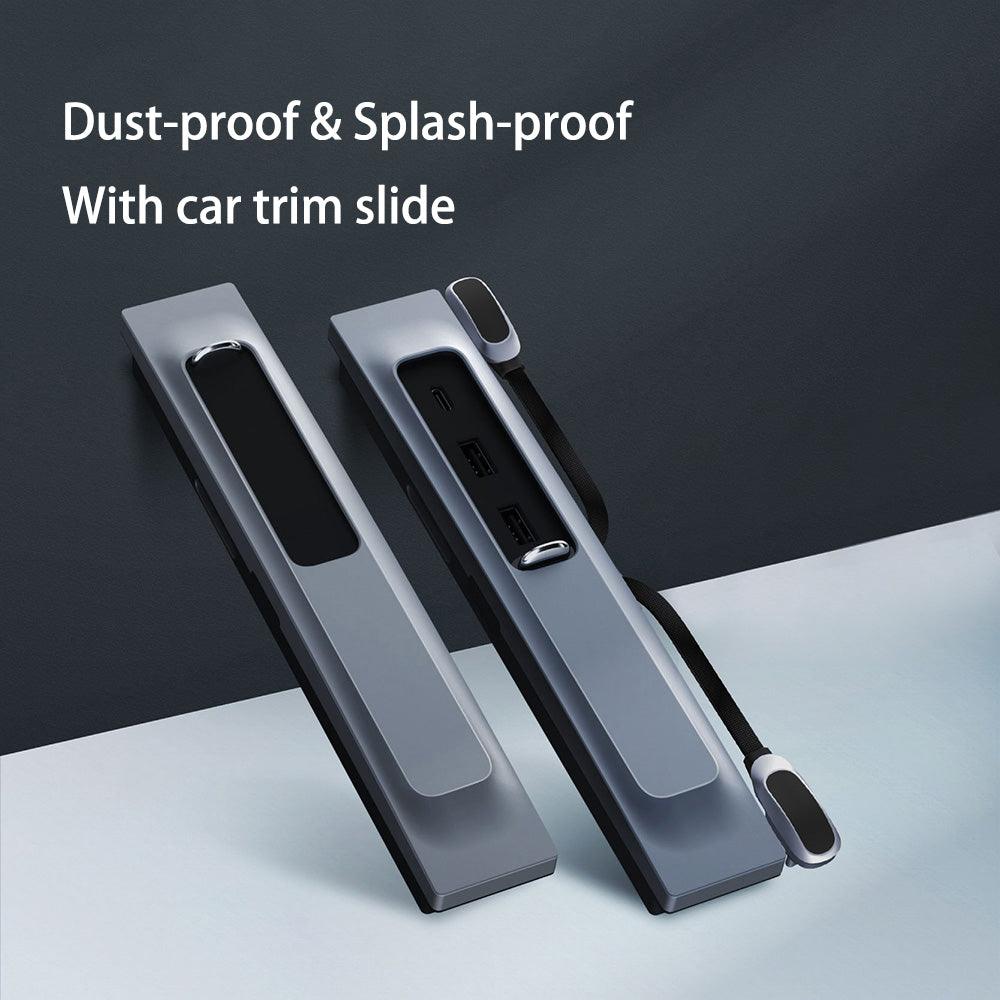 Dust - proof Model 3/Y 27W Phone Fast Charger USB Hub Docking Station