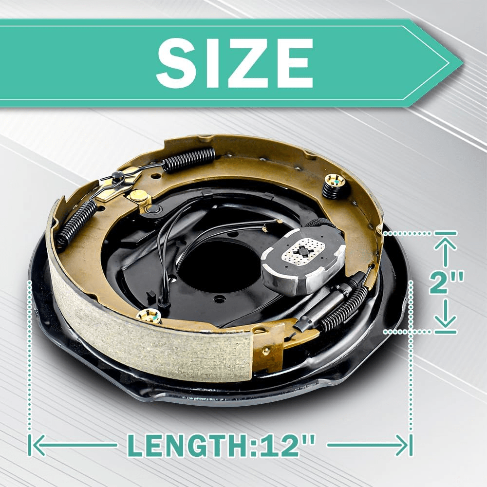 Electric Brake Kit 12" x 2" 7000 lbs Electric Trailer Brake Assembly