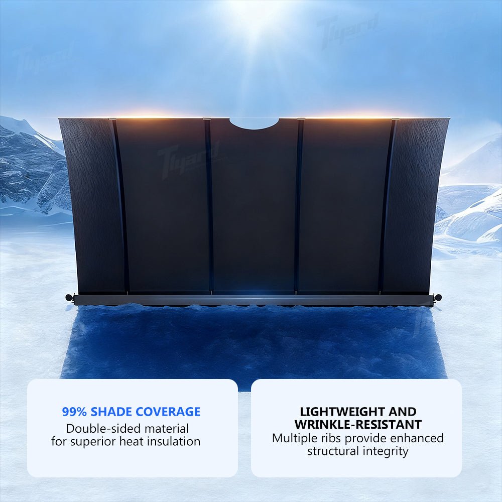 Electric Windshield Sunshade for Model Y/Y Juniper & Model 3/3 Highland Auto - Retractable One - Touch Control Smart Sunshade | Tlyard