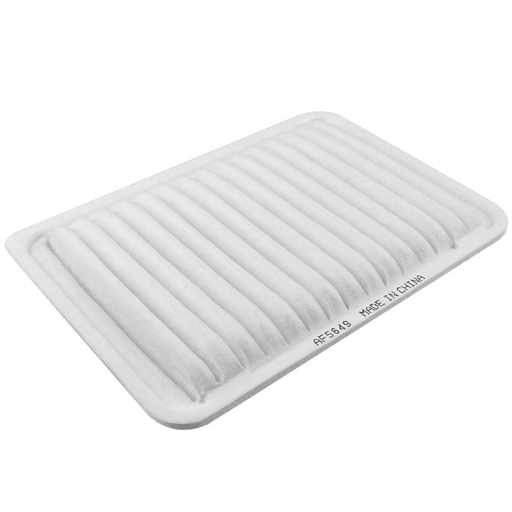 REPCOAUTO AF5649 engine air filter with pleated media, 3-warranty coverage, free shipping promotional packaging.

