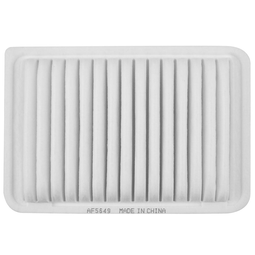 REPCOAUTO AF5649 engine air filter with pleated media, 3-warranty coverage, free shipping promotional packaging.

