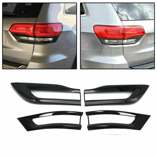 For 2014 - 2020 Jeep Grand Cherokee Gloss Black Tail Light