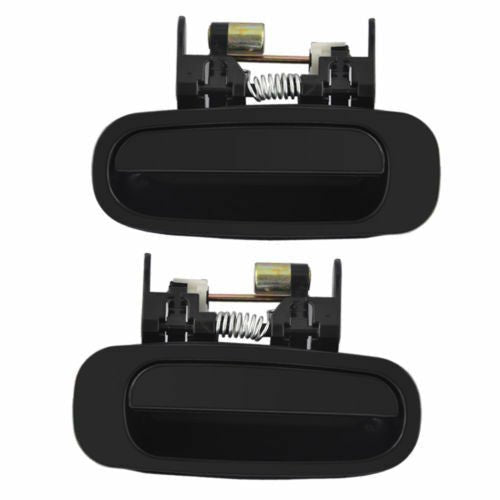 Front And Rear Exterior Black Textured Door Handle For