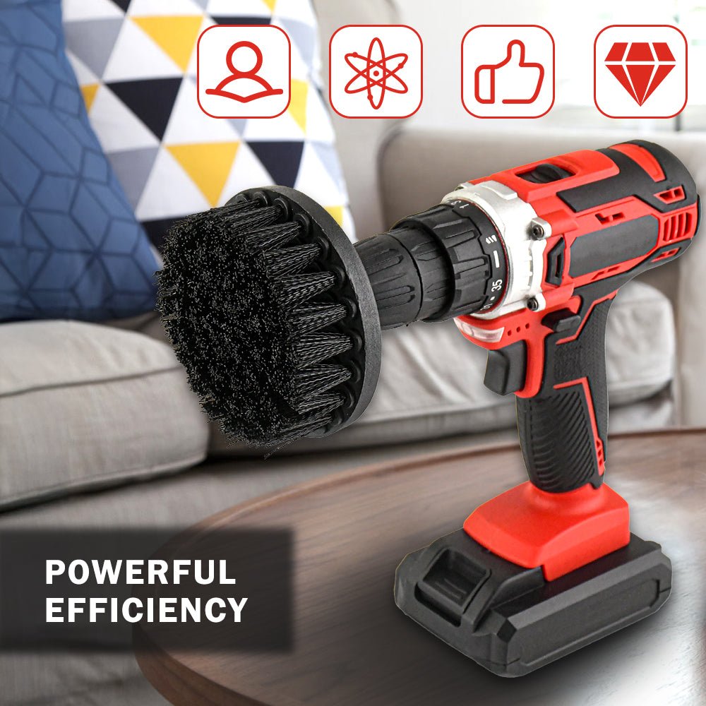 Heavy Duty 3PC Drill Brush Set | Power Scrubber For Tile &