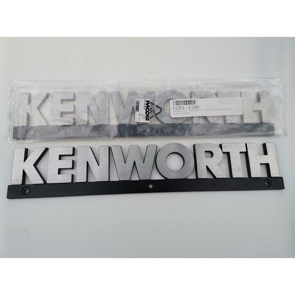 Kenworth Emblem Plate Metal Nameplate Chrome K2811348