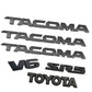 Matte Black 6 PCS V6 SR5 Tacoma Emblems For Toyota 2005 - 2016