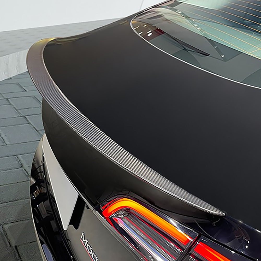 Model 3 Glossy Spoiler Real Carbon Fiber Trunk Lip Performance Wing