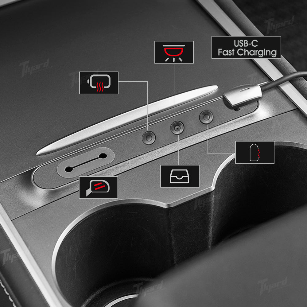 Model 3 & Y Center Console Multi - function Control Button USB Docking Station