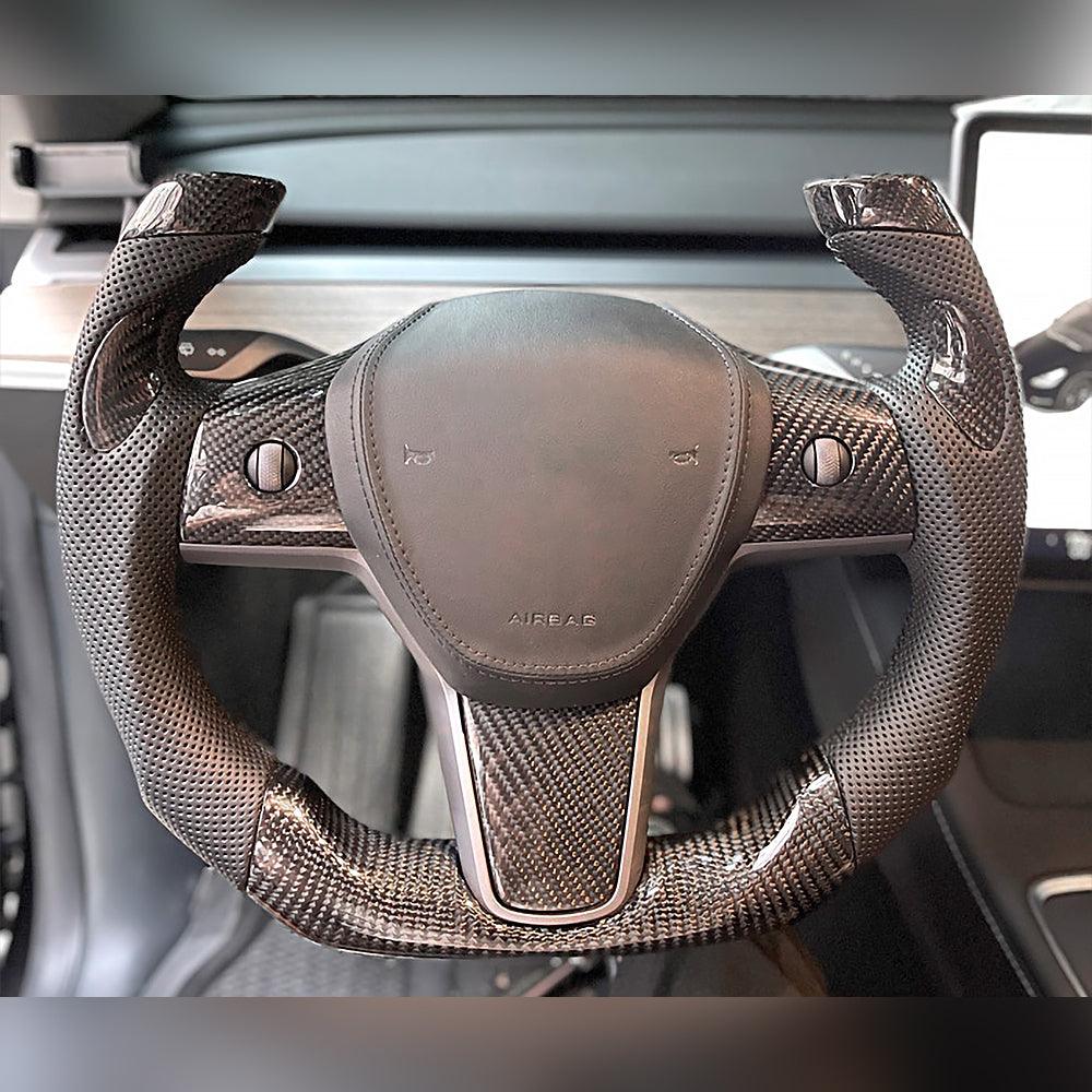 Model 3/ Y Customized Airplane Half Steering Wheel Aircraft Style