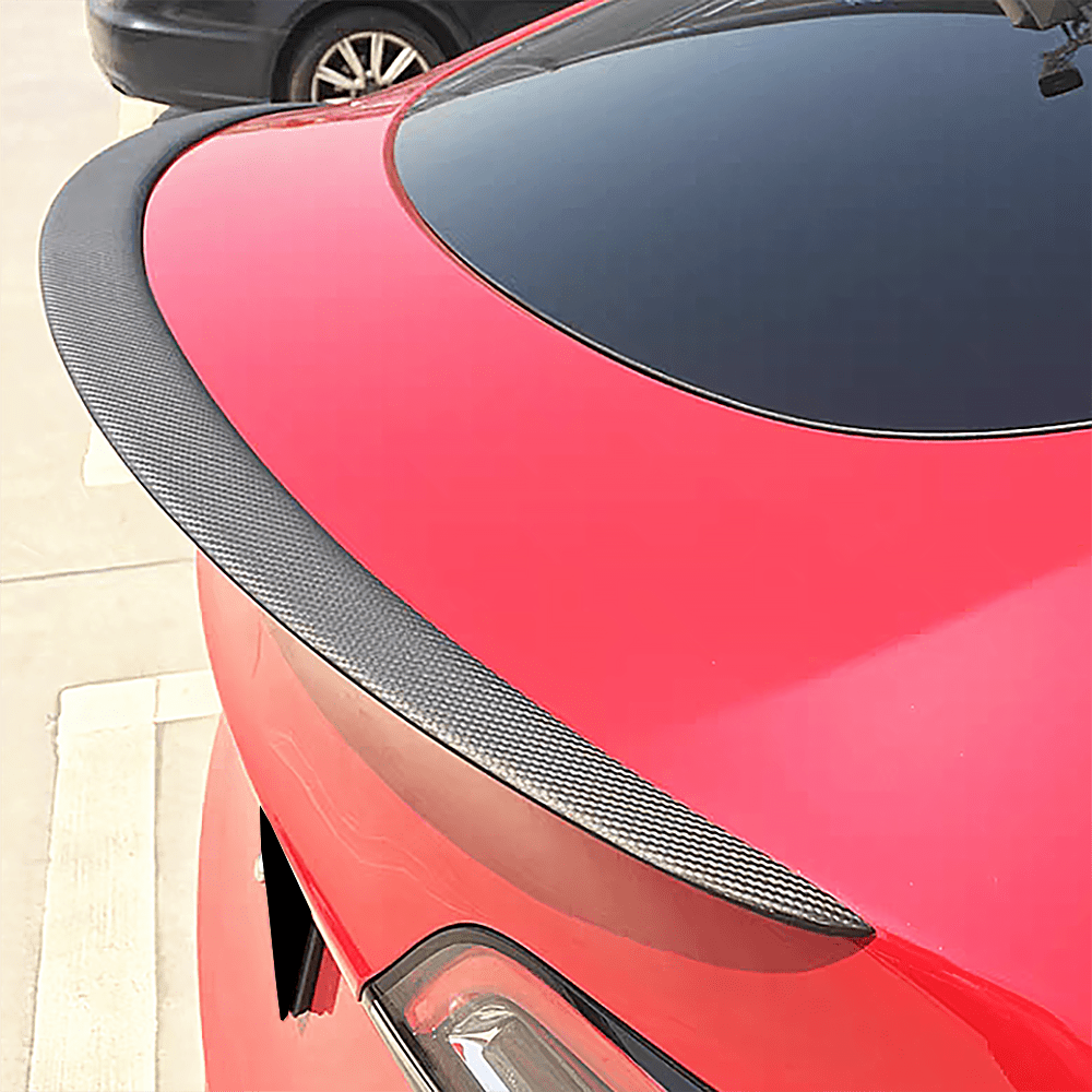 Model 3 & Y Matte Spoiler Real Carbon Fiber Trunk Lip Performance Wing