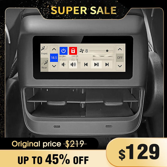 Model 3 & Y Rear Multimedia LCD Display Screen Air Conditioning Control