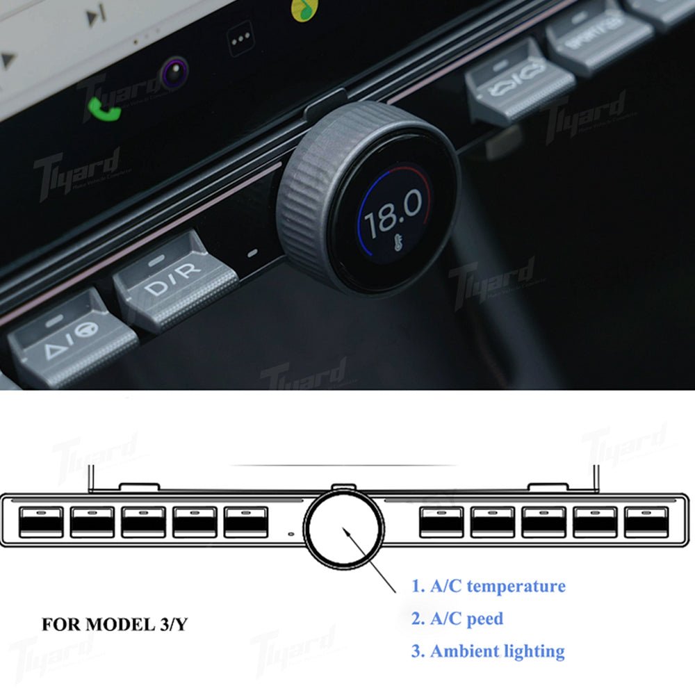 Model 3/Y/Highland Multi - function Intelligent Control Physical & Rotating Buttons