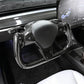 Modified Model 3 & Y Yoke Style Full Real Carbon Fiber Heated Steering Wheel