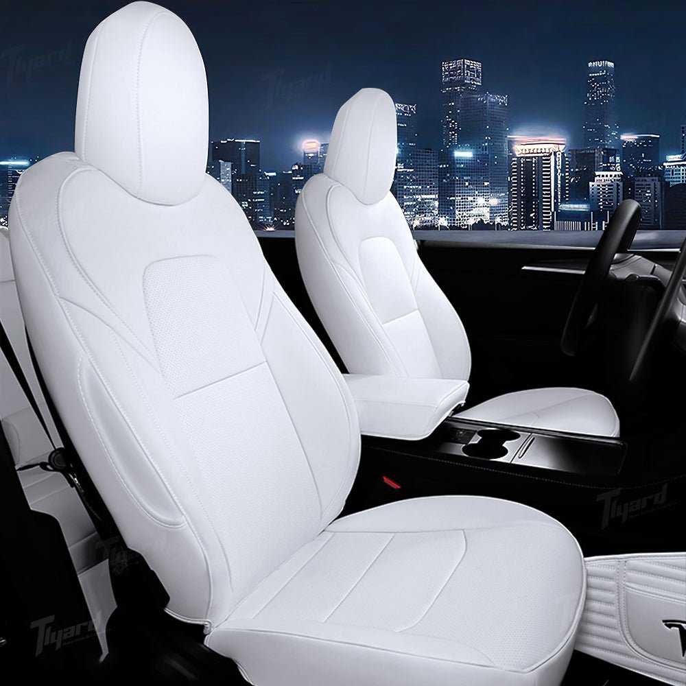 Nappa Leather Seat Covers Sets For Tesla Model 3 & Y 2017 - 2024 Model 3 Highland