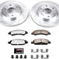 Power Stop Front Brake Kit For 08 - 20 Cadillac Escalade, 07 - 18 Chevy Silverado 1500, 08 - 20 Tahoe, 07 - 18 GMC Sierra 1500, 08 - 20 Yukon - Drilled Slotted Rotors & Ceramic Brake Pads Replacement, K2069 - 36