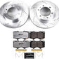Power Stop Front Brake Kit For 2003 2004 2005 2006 2007 2008 2009 Toyota 4Runner - Truck & Tow Carbon Fiber Ceramic Brake Pads & Drilled and Slotted Rotors Replacement, K137 - 36