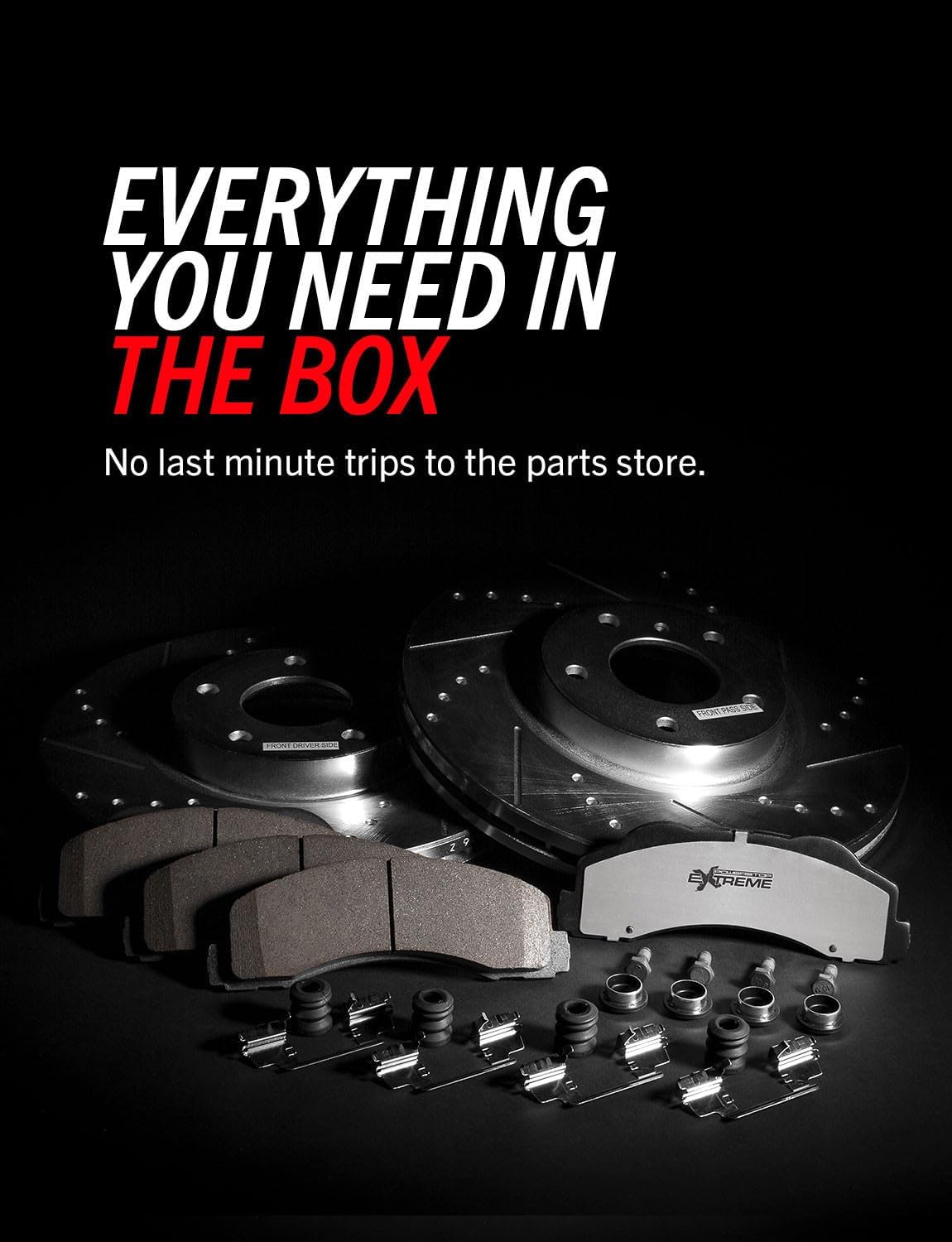 Power Stop Front Brake Kit For 2003 2004 2005 2006 2007 2008 2009 Toyota 4Runner - Truck & Tow Carbon Fiber Ceramic Brake Pads & Drilled and Slotted Rotors Replacement, K137 - 36