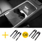 Real Carbon Fiber Center Console Cover + Door Handles For Model 3 & Y