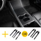 Real Carbon Fiber Center Console Cover + Door Handles For Model 3 & Y