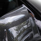Real Carbon Fiber Rearview Mirror Cover Overlay For Model 3 & Y Highland Ox Horn Style
