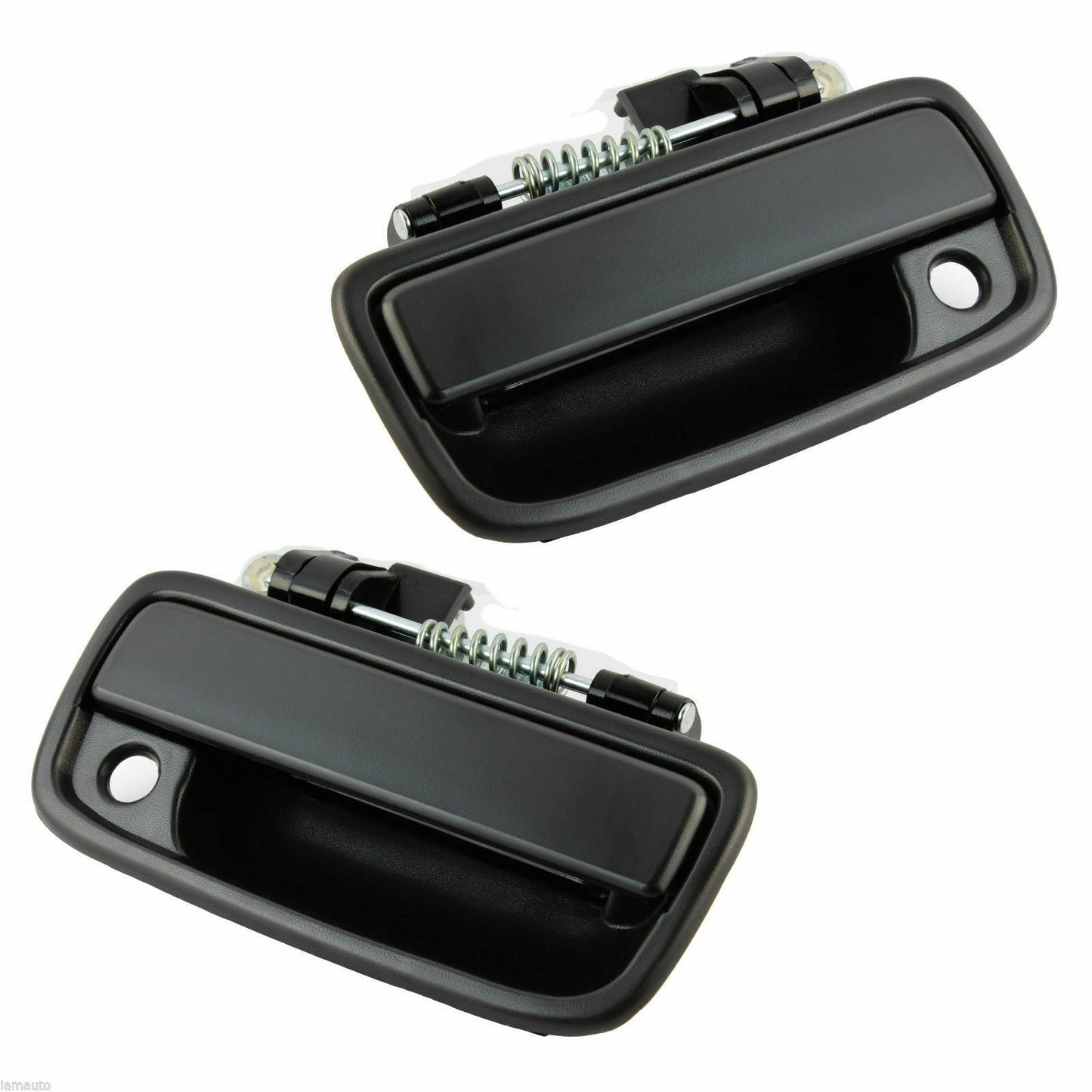 Set Of 2 Exterior Front Textured Black Door Handle For