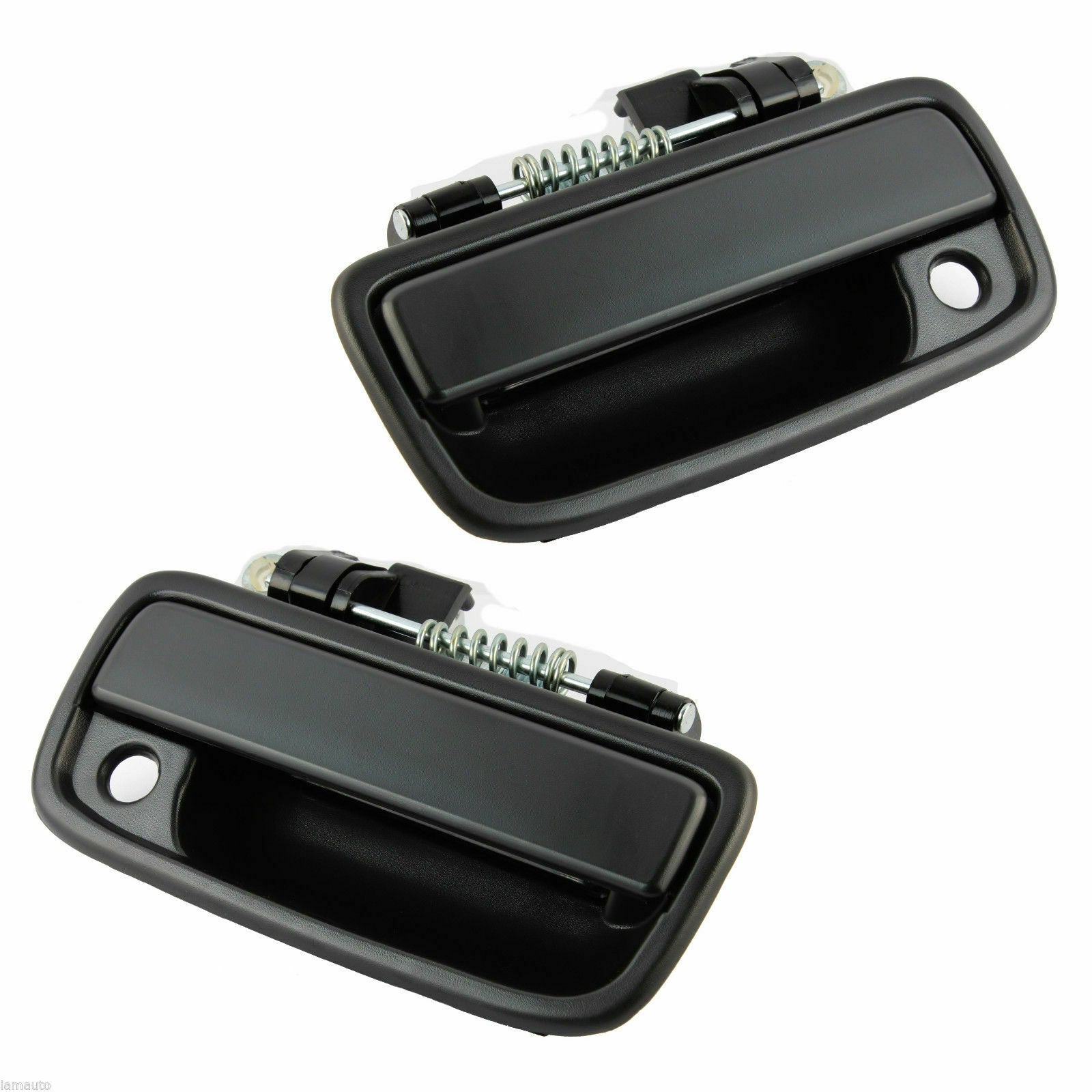 Set Of 2 Exterior Front Textured Black Door Handle For