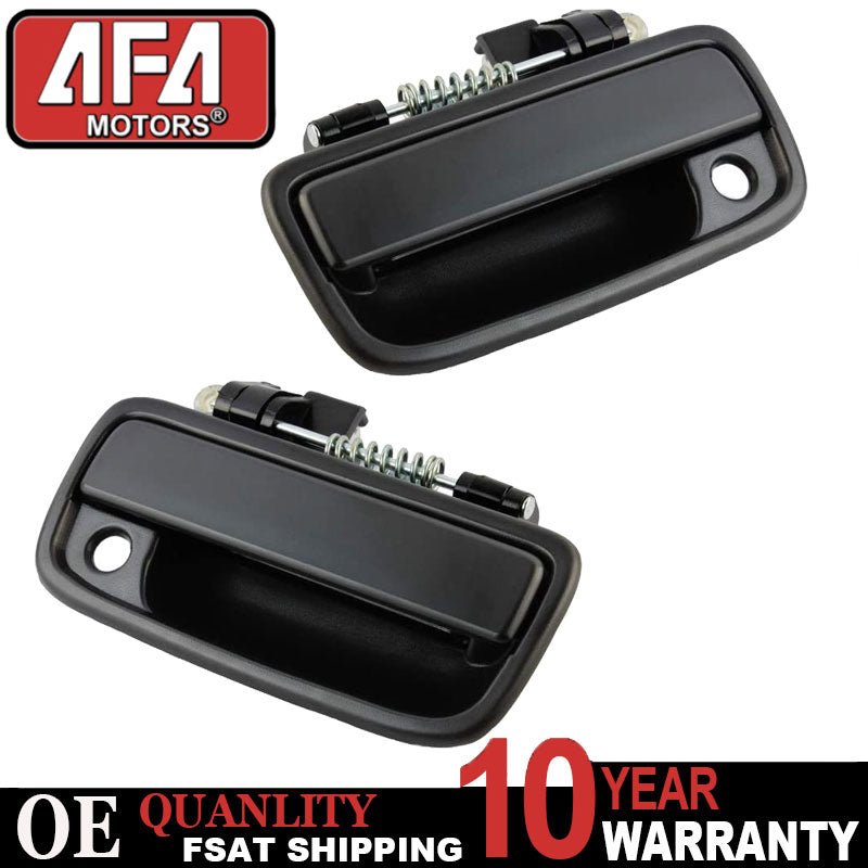 Set Of 2 Exterior Front Textured Black Door Handle For