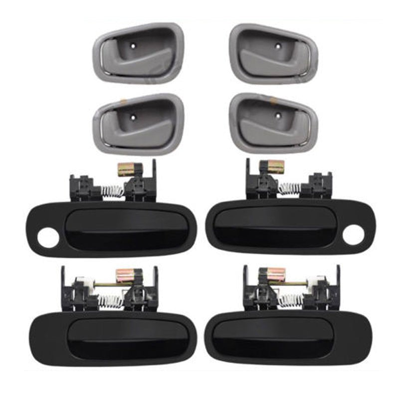 Set Of 8 PCS Exterior &interior Door Handle Black/gray For