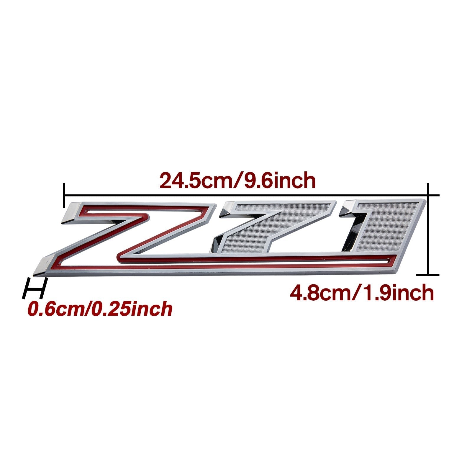 Silverado Z71 Chrome Emblem 2PCS 3D Badge Decal 2019 - 2023