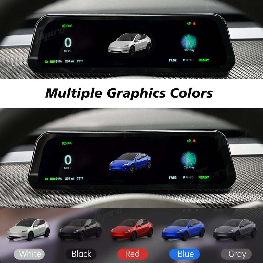 T9 Pro 9.6 - inch Gen 2 CarPlay Head - Up Touch Display Instrument Cluster for Tesla Model 3/Y/Model 3 Highland/Model Y Juniper