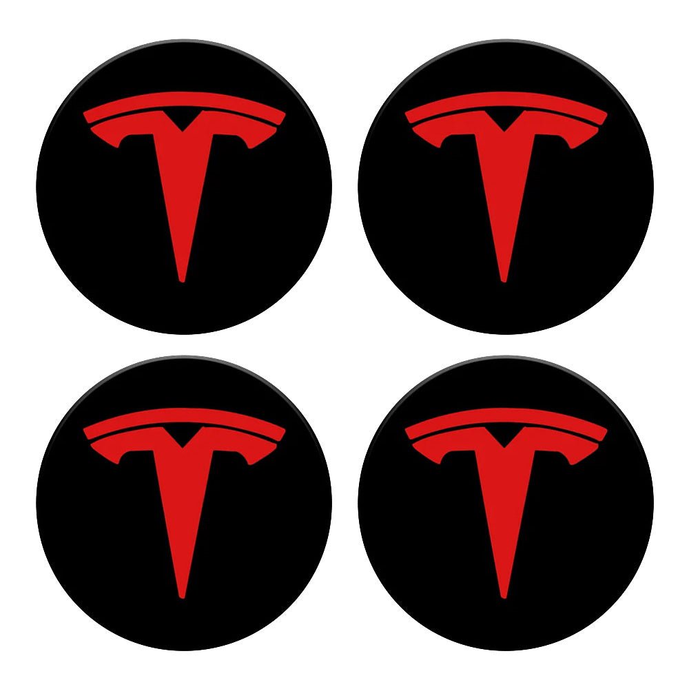Tesla Logo 4 PCS Hubcaps Center Cover For Model 3 & Y & 3 Highland & Y Juniper