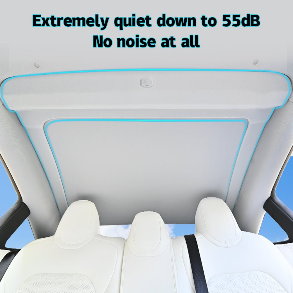 Tesla Model 3/Highland Voice Control Electric Retractable Roof Sunshade Dual - Zone UV Protection | Tlyard