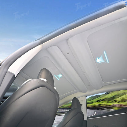 Tesla Model 3/Highland Voice Control Electric Retractable Roof Sunshade Dual - Zone UV Protection | Tlyard