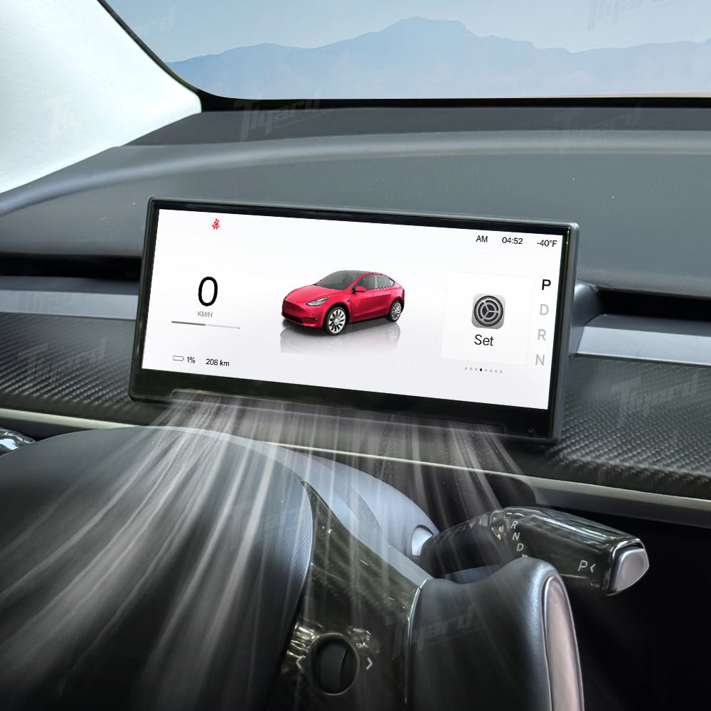 Tesla Model 3/Y/3 Highland/Y Juniper F9 Pro 8.9 - inch Touch Screen Carplay/Android Auto Smart Dashboard with Front Camera | Tlyard